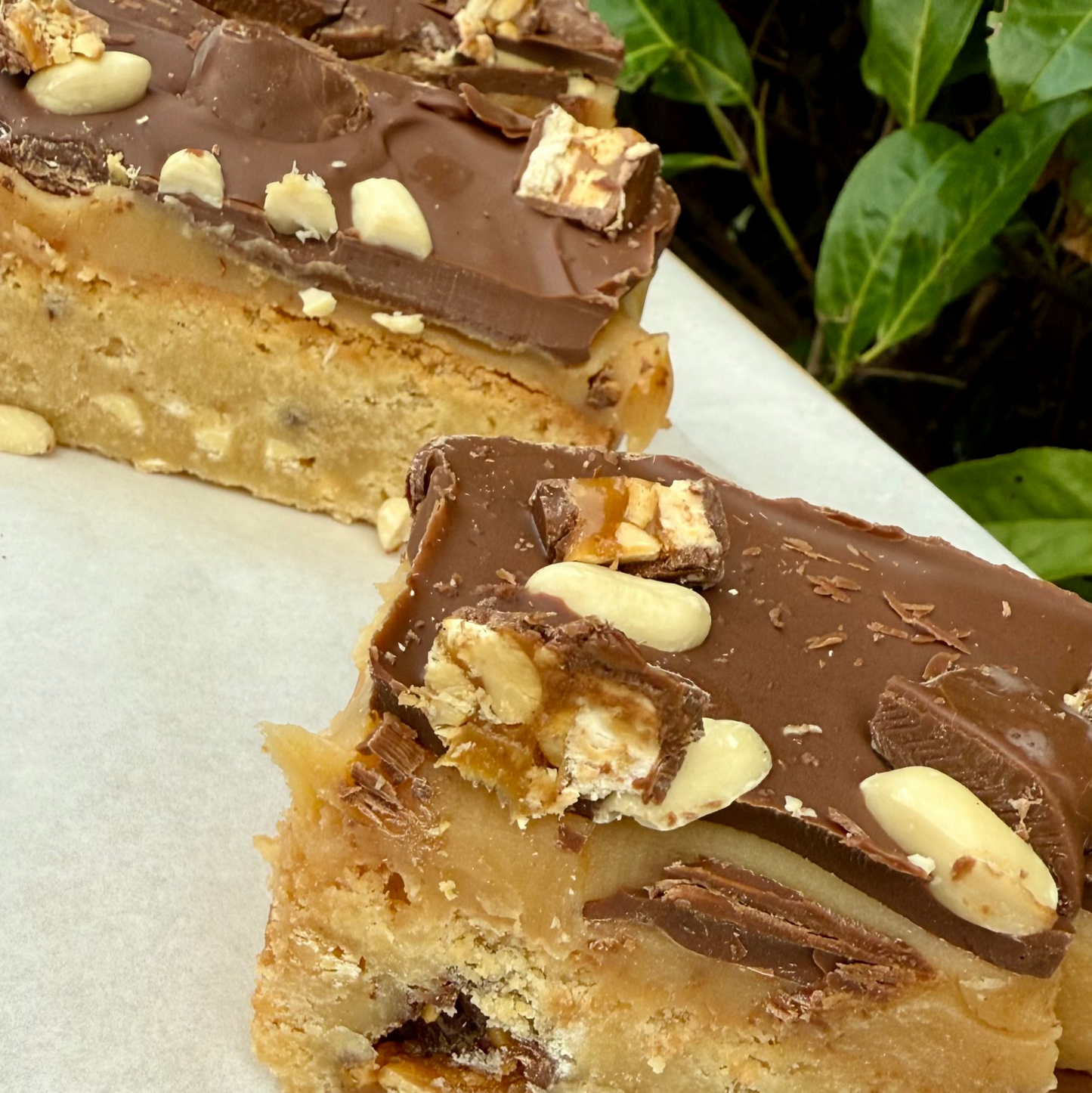 Gluten Free Snickers Millionaire Blondie