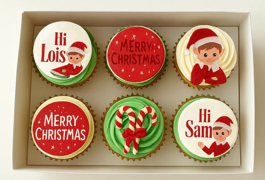 Personalised Elf Cupcakes (6 pack)