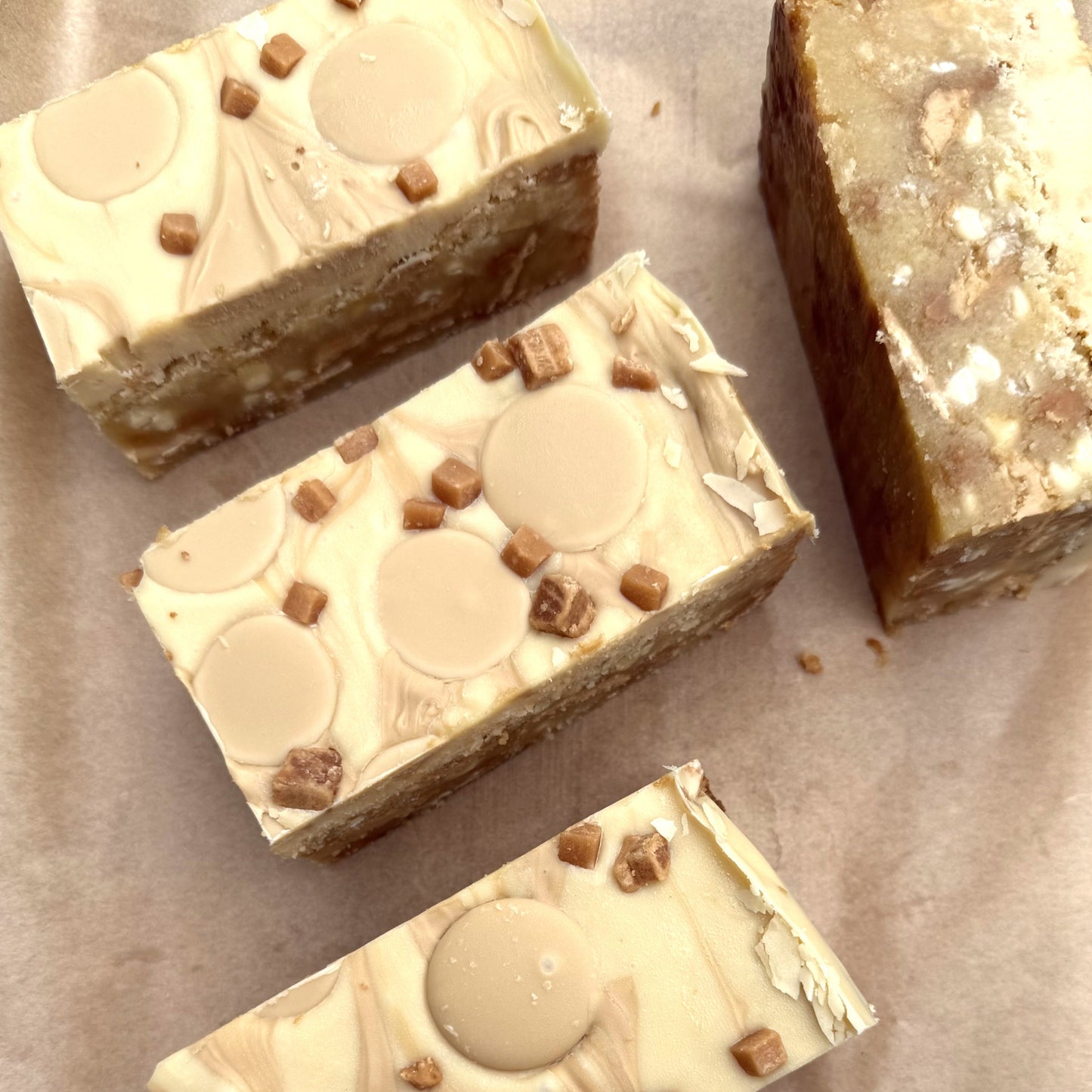 Gluten Free Caramel Blondie with Cadbury’s Caramilk Buttons