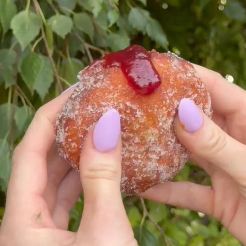 Gluten-Free Raspberry Jam Doughnut