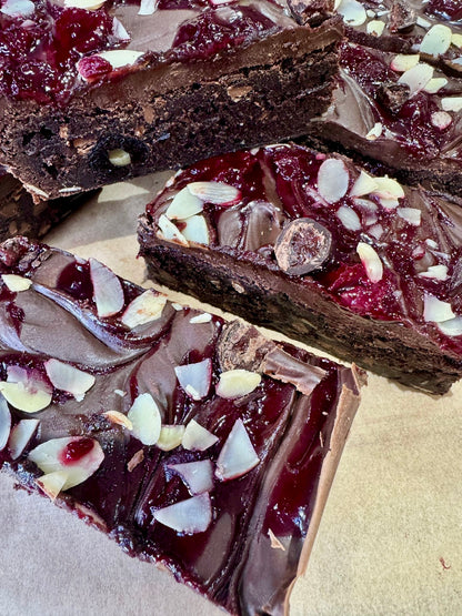 Cherry and Almond Gluten Free Brownie