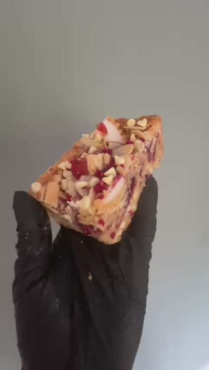 Gluten Free Cherry Bakewell Blondie