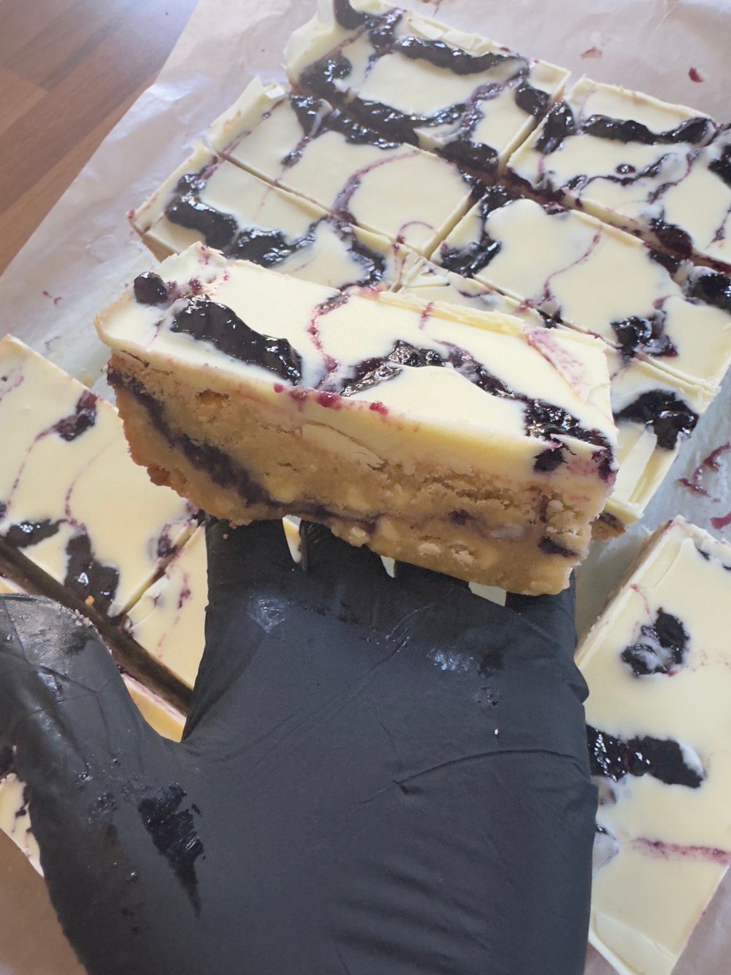 Gluten Free Lemon, Blueberry & White Chocolate Blondie